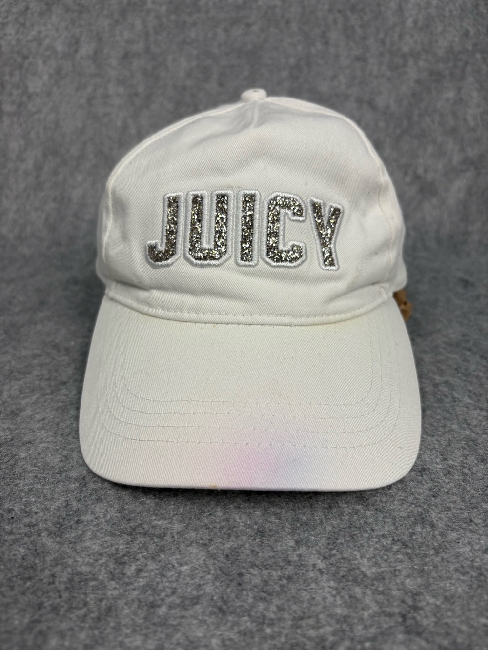 Juicy Couture White JUICY Y2K Baseball Cap